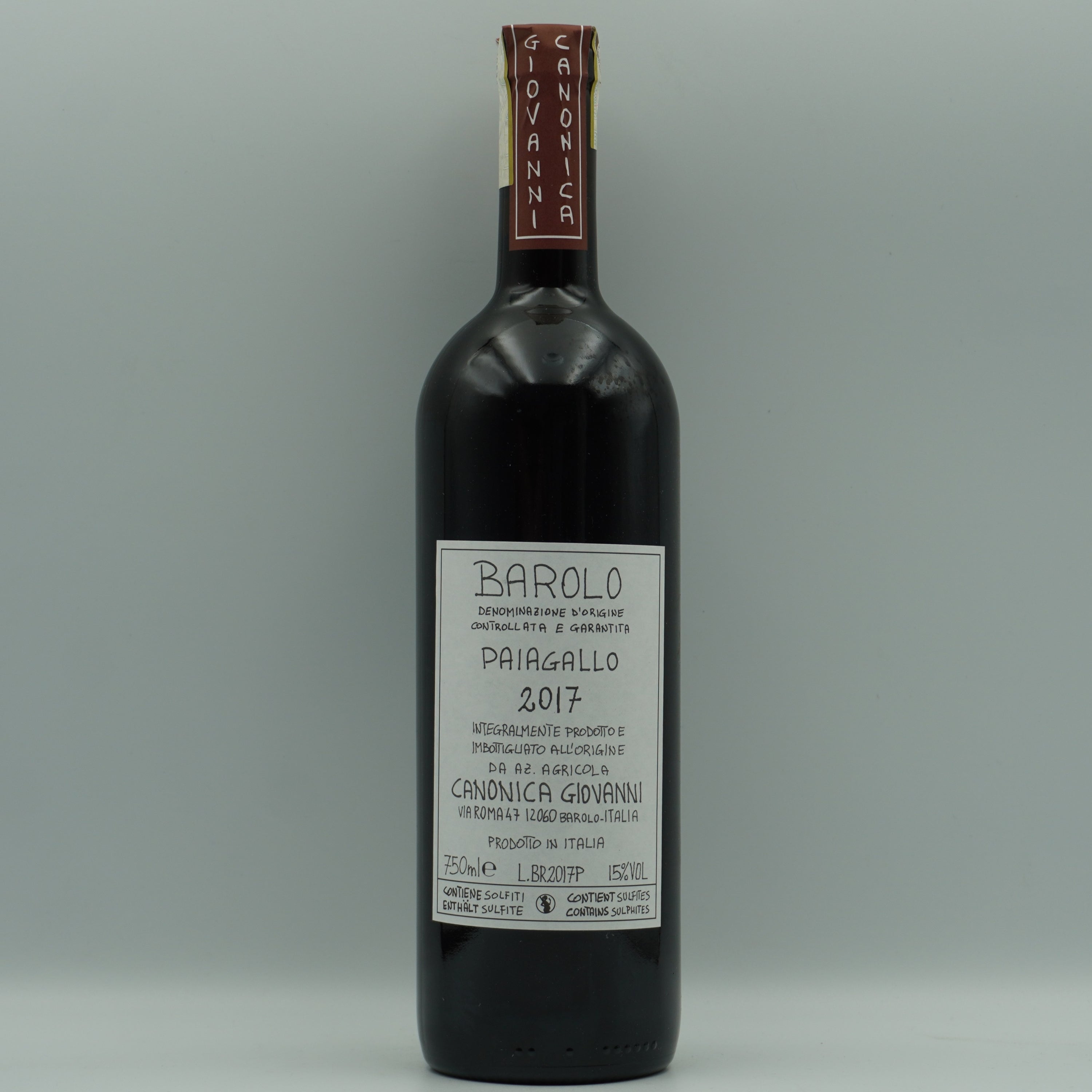 Giovanni Canonica, Barolo 'Paiagallo' 2017